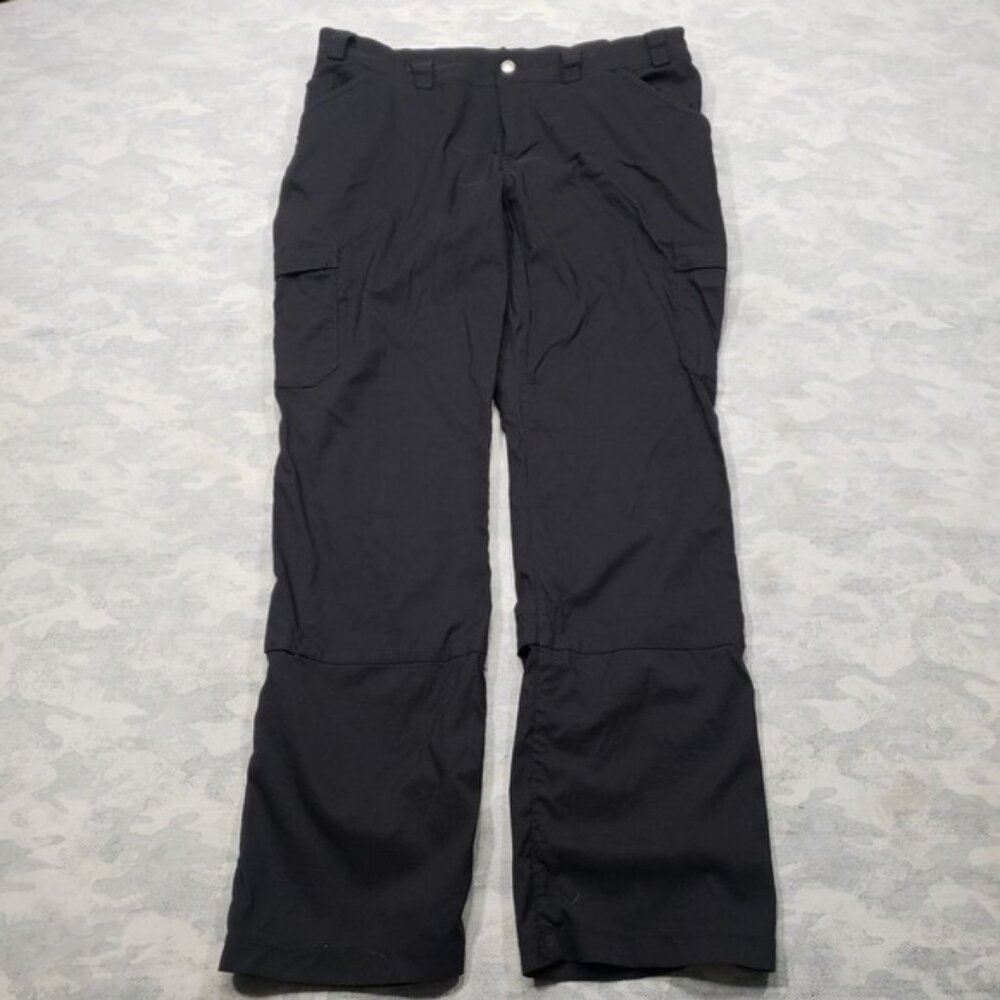 Duluth Trading Pants Womens 18x33 Black Stretch Leg Snaps Outdoors Cargo
